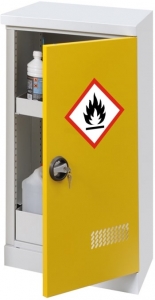 Armoire de sécurité moyenne 1 porte, pour produits inflammable avec extincteur automatique