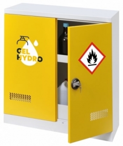 Armoire de sécurité moyenne 2 portes, pour le stockage de produits inflammables : gel hydroalcoolique