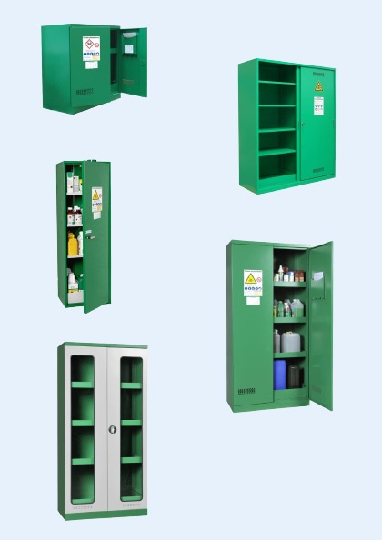 Gamme d'armoire de sécurité pour produits phytosanitaires, moyenne, haute, 1 et 2 portes (transparentes)